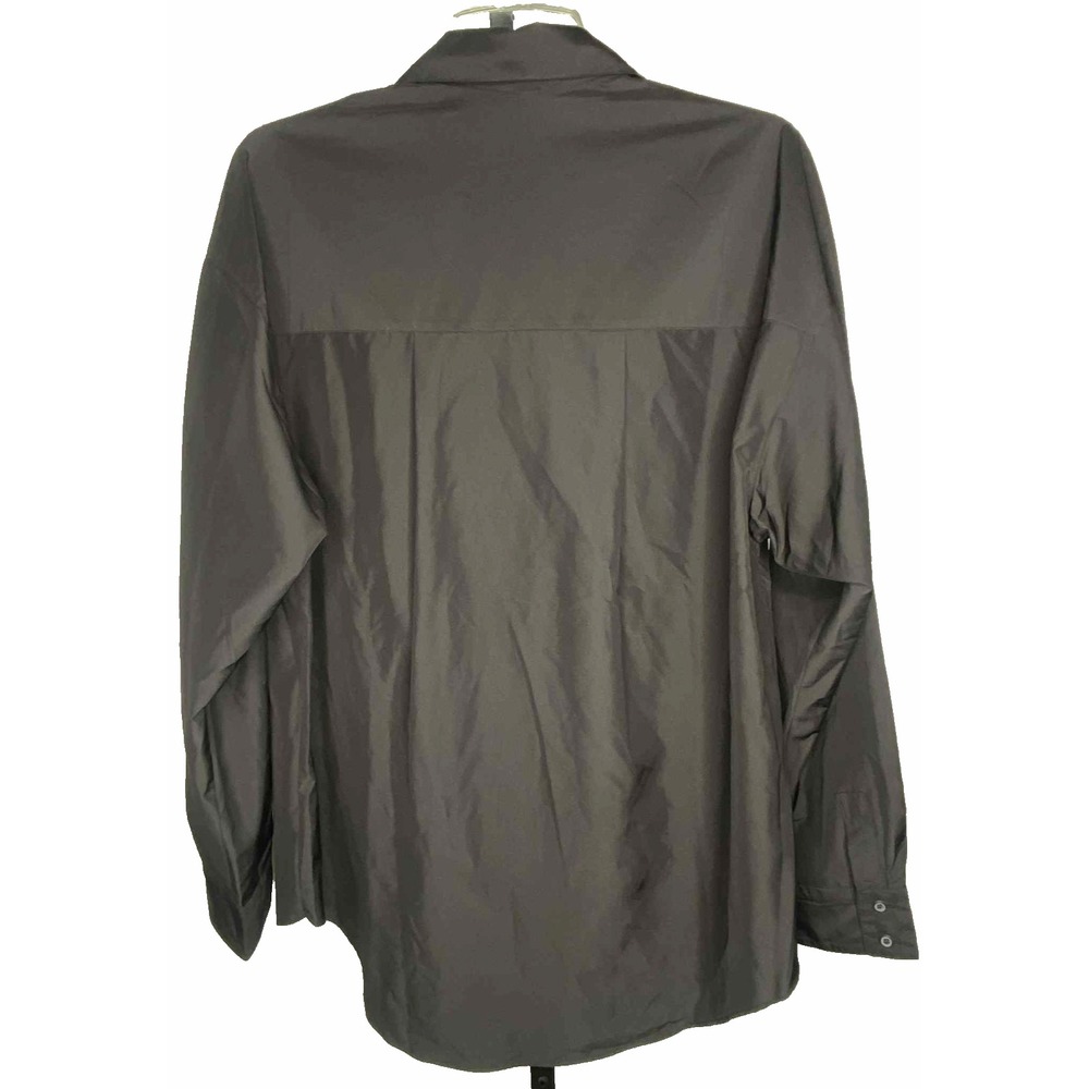 EXPRESS Women's‎ Size Medium M Blouse shirt top Long Sleeve Boyfriend Portofino - Picture 8 of 9